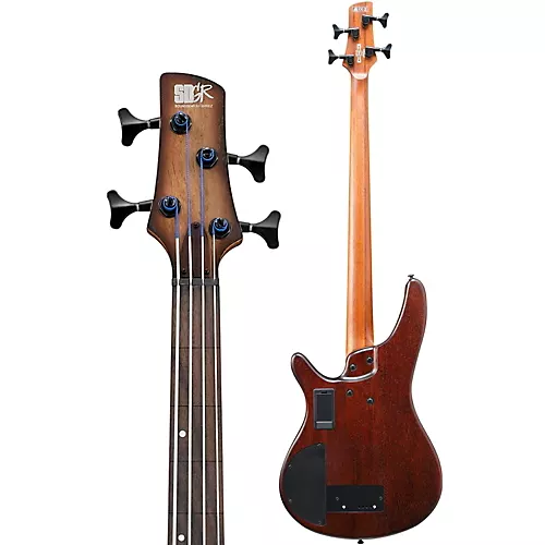 Ibanez Bass Workshop SRH500F Fretless Electric Bass Flat Natural Browned Burst - musicians--Friend