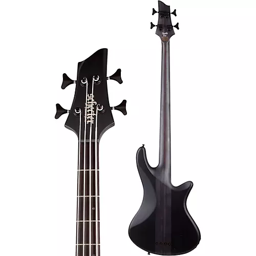 Schecter Guitar Research Stiletto-4 Stealth Pro EX LH Satin Black - musicians--Friend