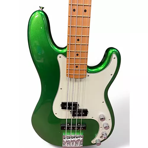 Used Fender Player Plus Active Precision Bass Jade Pearl Metallic Electric Bass Guitar Jade Pearl Metallic - musicians--Friend