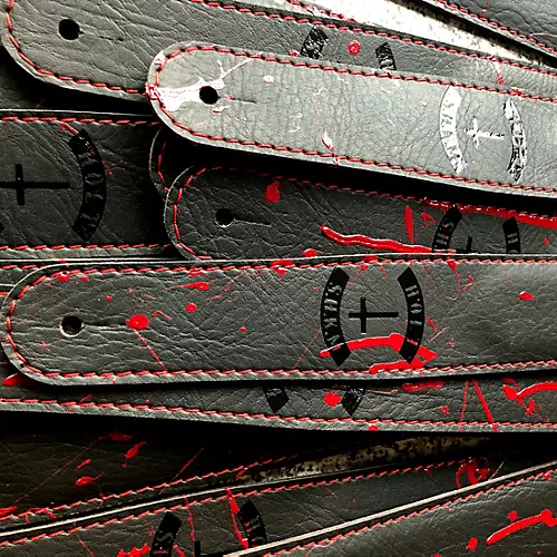 RICHTER Gary Holt Artist Series 1576GH-II Guitar Strap Black/Red 2.36 in. - musicians--Friend
