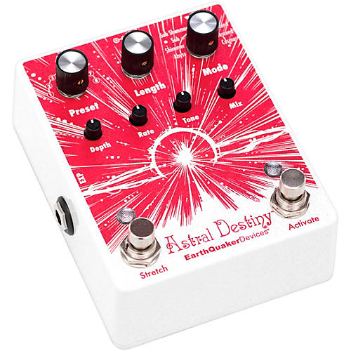 EarthQuaker Devices Astral Destiny Modulated Octave Reverb Effects Pedal Red - musicians--Friend