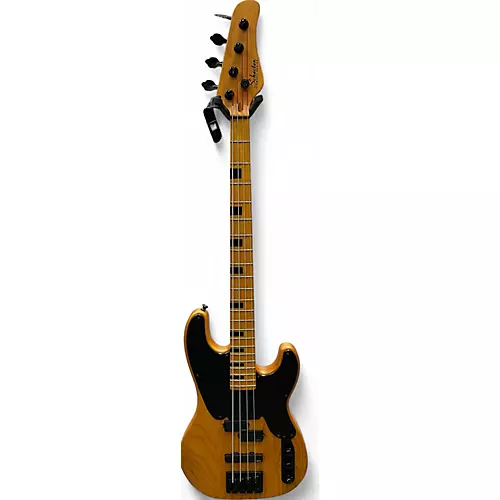 Used Schecter Guitar Research T SESSION Vintage Natural Electric Bass Guitar Vintage Natural - musicians--Friend