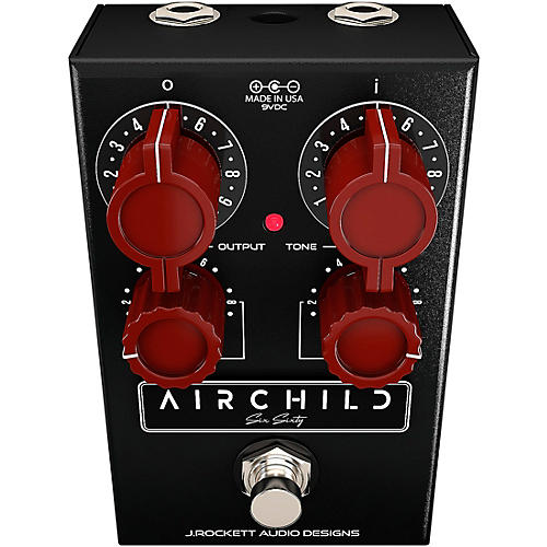 J.Rockett Audio Designs Airchild 660 Compressor Effects Pedal Black and Oxblood - musicians--Friend