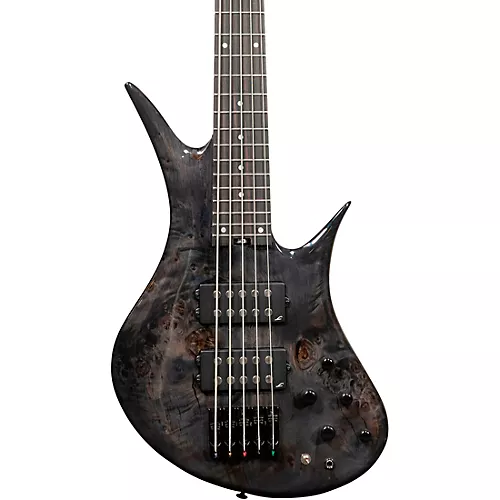 Legator Helio 5 String Bass Super Shred Series Electric Guitar Black Burl - musicians--Friend