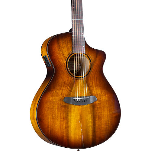 Breedlove Pursuit Exotic S CE Myrtlewood Concert Acoustic-Electric Guitar Bourbon Burst - musicians--Friend