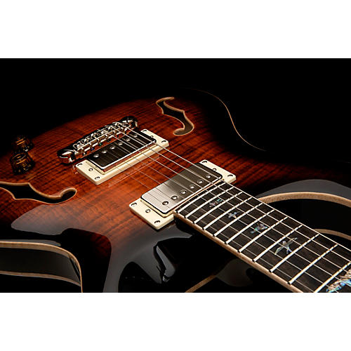 PRS SE Hollowbody II Piezo Electric Guitar Orange Tiger Smokeburst - musicians--Friend