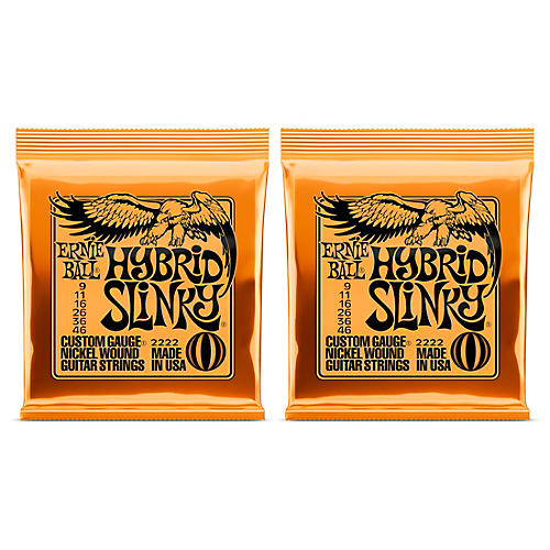 Ernie Ball 2222 Nickel Wound Hybrid Slinky Electric Guitar Strings 2-Pack - musicians--Friend