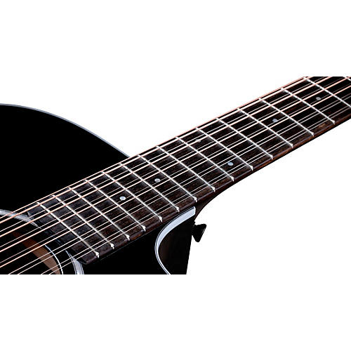 Taylor 250ce Plus Dreadnought 12-String Acoustic-Electric Guitar Black - musicians--Friend