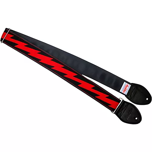 Souldier Lightning Bolt Guitar Strap White 2 in. - musicians--Friend