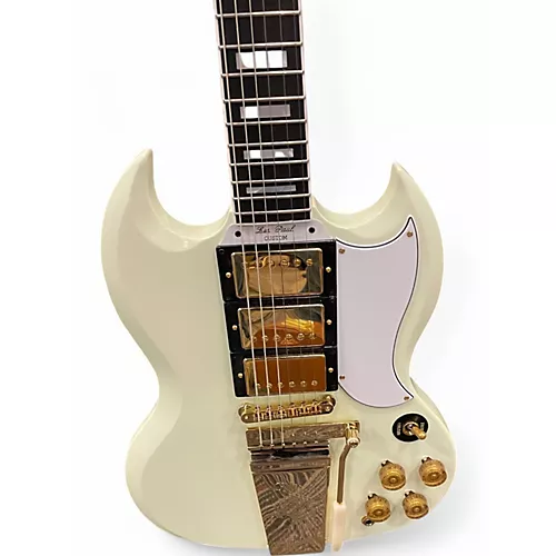 Used Epiphone 1963 LES PAUL INSPIRED Classic White Solid Body Electric Guitar Classic White - musicians--Friend