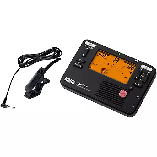 KORG TM-70 Tuner/Metronome and CM-400 Contact Microphone Combo White - musicians--Friend