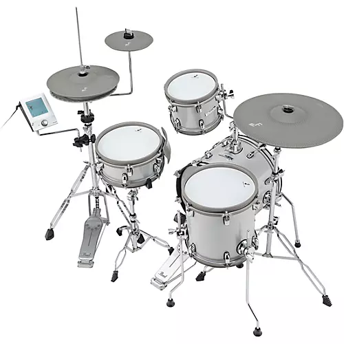 EFNOTE mini Acoustic Designed Electronic Drum Set White Sparkle - musicians--Friend