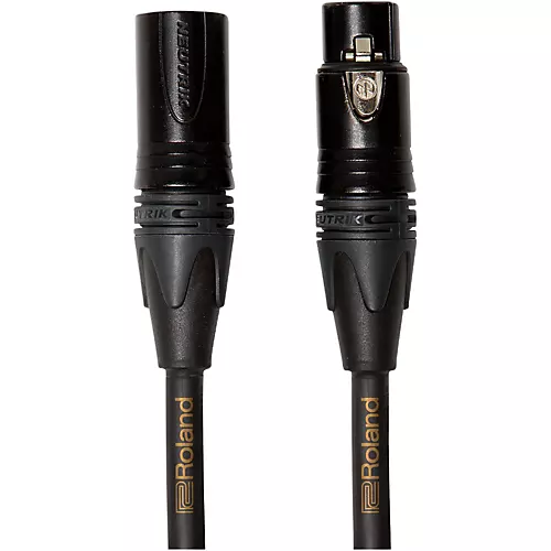 Roland Gold Series XLR Microphone Cable 50 ft. Black - musicians--Friend