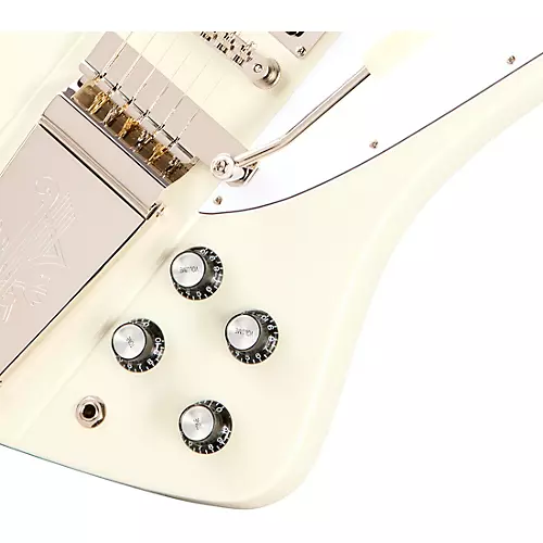 Epiphone 1963 Firebird V Reissue With Maestro Vibrola Electric Guitar Polaris White - musicians--Friend