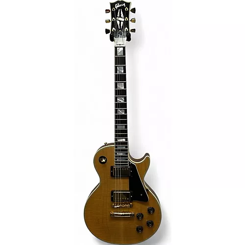 Used Gibson 1968 Les Paul Custom Reissue Aged M2m Natural Solid Body Electric Guitar Natural - musicians--Friend