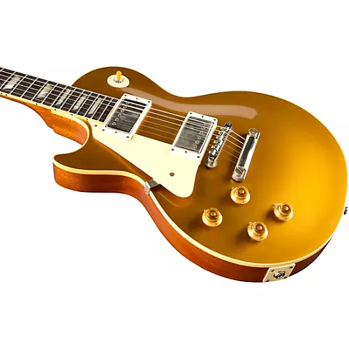 Gibson Custom 1957 Les Paul Standard Goldtop Reissue VOS Left-Handed Electric Guitar Double Gold - musicians--Friend