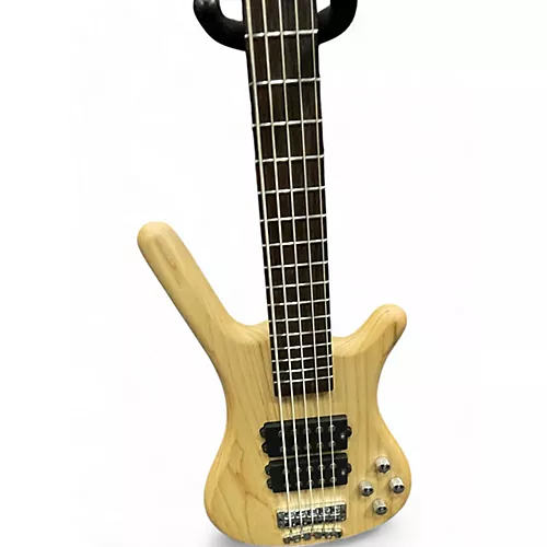 Used RockBass by Warwick CORVETTE $$ 5 STRING Natural Electric Bass Guitar Natural - musicians--Friend