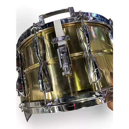 Used Yamaha 14in SD498 SNARE BRASS Drum BRASS 33 - musicians--Friend