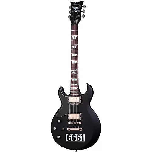 Schecter Guitar Research Zacky Vengeance 6661 Left-Handed Electric Guitar Satin Black - musicians--Friend