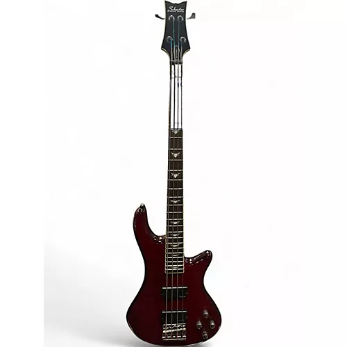 Used Schecter Guitar Research Stilletto extreme Black Cherry Electric Bass Guitar Black Cherry - musicians--Friend
