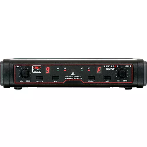 Galaxy Audio EDXR/38SS EDX Dual-Channel Wireless System With Two Headset Microphones, Frequency N Band N Black - musicians--Friend