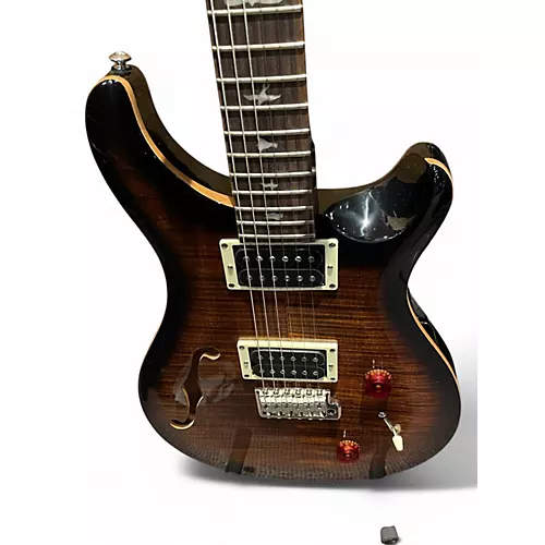 Used PRS SE Custom 24 Black Gold Solid Body Electric Guitar Black Gold - musicians--Friend