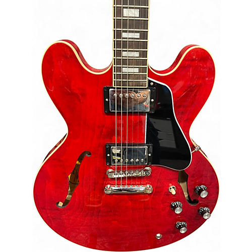 Used Gibson ES335 Figured Cherry Hollow Body Electric Guitar Cherry - musicians--Friend