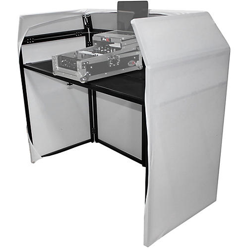 ProX XF-MESA MK2 DJ Booth Facade with Black & White Scrims - musicians--Friend