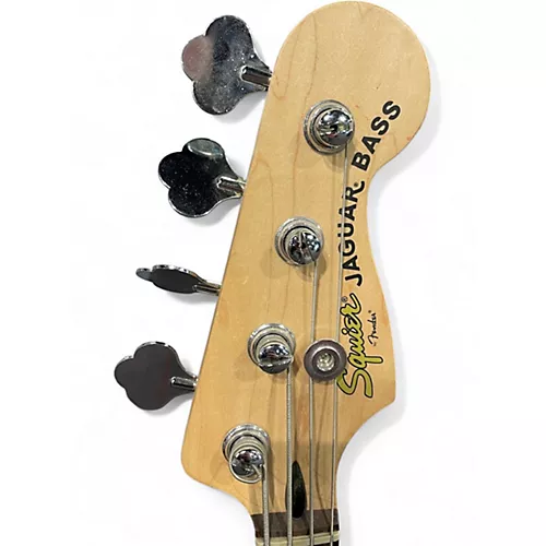 Used Squier Jaguar Bass Black Electric Bass Guitar Black - musicians--Friend
