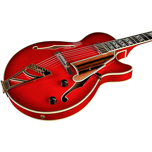 D'Angelico Excell SS Soho Hollowbody Electric Guitar With Stairstep Tailpiece Dark Cherry Burst - musicians--Friend