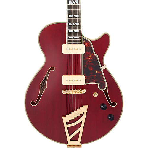 D'Angelico Deluxe Series SS Semi-Hollow Electric Guitar Satin Brown Burst - musicians--Friend