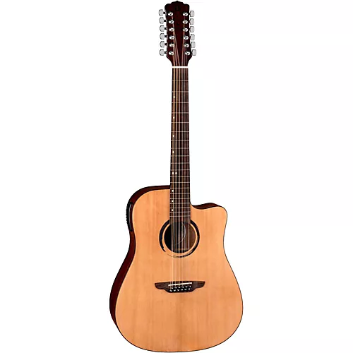 Luna WABI DC 12 Sabi 12-String Dreadnought Acoustic-Electric Guitar Natural - musicians--Friend