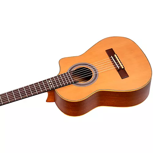 Ortega RQ39E Requinto Acoustic-Electric Guitar Natural - musicians--Friend