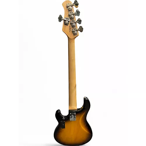 Used 2013 Ernie Ball Music Man Stingray HH 5 String Tobacco Sunburst Electric Bass Guitar Tobacco Sunburst - musicians--Friend