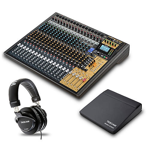 TASCAM Model 2400 24-Channel Multitrack Recorder and Mixer With TH-300X Headphones and Dust Cover - musicians--Friend