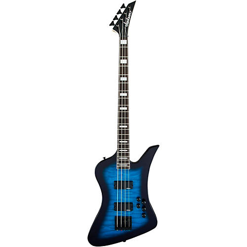 Jackson JS Series Kelly Bird JS3Q Bass Transparent Blue Burst - musicians--Friend