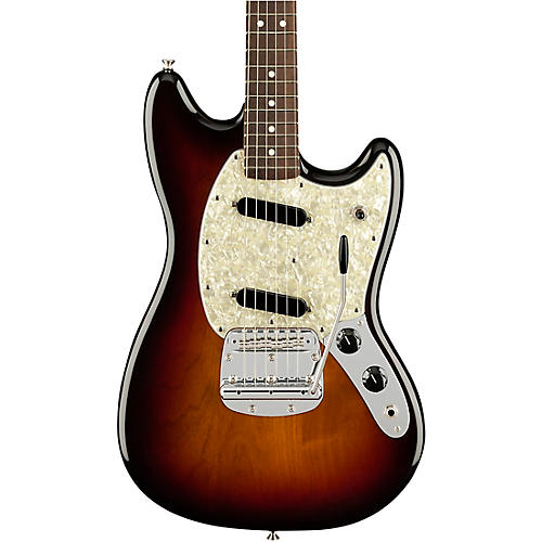 Fender American Performer Mustang Rosewood Fingerboard Electric Guitar Satin Sonic Blue - musicians--Friend