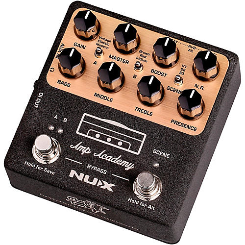 NUX Amp Academy Amp Modeler, IR Loader and Effects Pedal Black - musicians--Friend