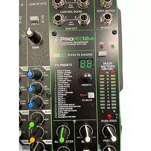 Used Mackie FX12V3 Unpowered Mixer - musicians--Friend