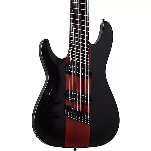Schecter Guitar Research C-8 Multiscale Rob Scallon Left-Handed Electric Guitar Satin Dark Roast - musicians--Friend