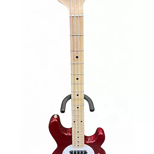 Used Sterling by Music Man sub string 5 bass maroon Electric Bass Guitar maroon - musicians--Friend