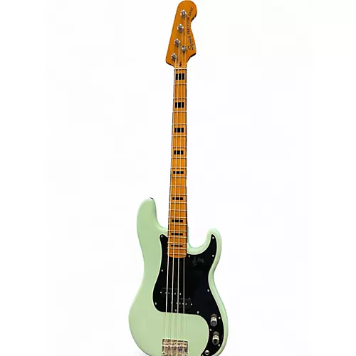 Used Squier Classic Vibe 1970S Precision Bass Surf Green Electric Bass Guitar Surf Green - musicians--Friend