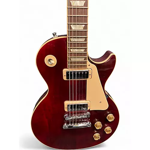 Used Gibson Les Paul Deluxe Wine Red Solid Body Electric Guitar Wine Red - musicians--Friend