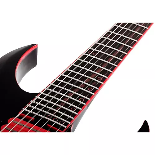 Schecter Guitar Research Sunset-7 Red Dawn Electric Guitar Gloss Black - musicians--Friend
