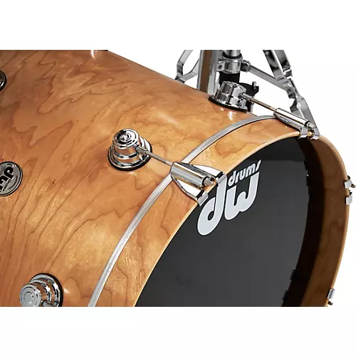 DW 4-Piece Collectors Series Cherry Shell Pack With Chrome Hardware Satin Natural - musicians--Friend