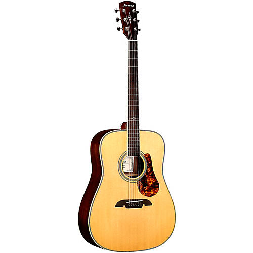 Alvarez MD70e Herringbone Dreadnought Acoustic-Electric Guitar Natural - musicians--Friend