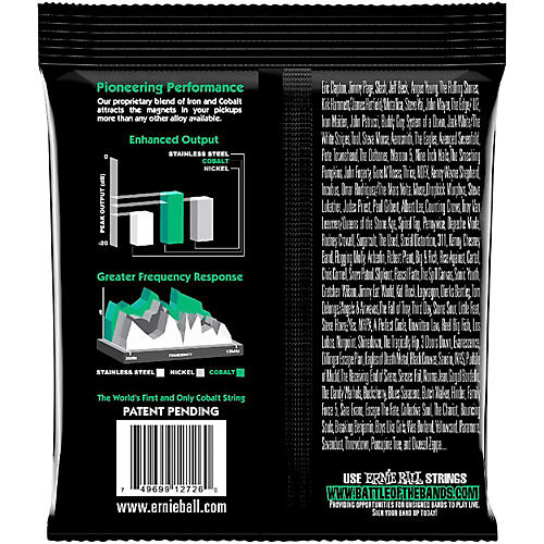 Ernie Ball P02726 Cobalt Not Even Slinky Electric Guitar Strings 12-56 - musicians--Friend