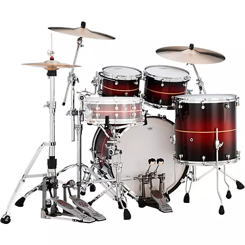 Pearl Reference One 4-Piece Shell Pack Natural Banded Redburst - musicians--Friend