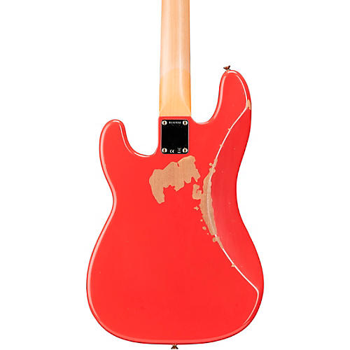 Fender Custom Shop Pino Palladino Signature Relic Precision Bass Fiesta Red over Desert Sand - musicians--Friend