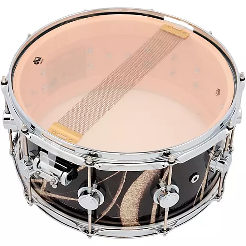DW Collector's SSC Maple Finish Ply Snare Drum 14 x 6.5 in. White Glass Contrail Finish Ply - musicians--Friend